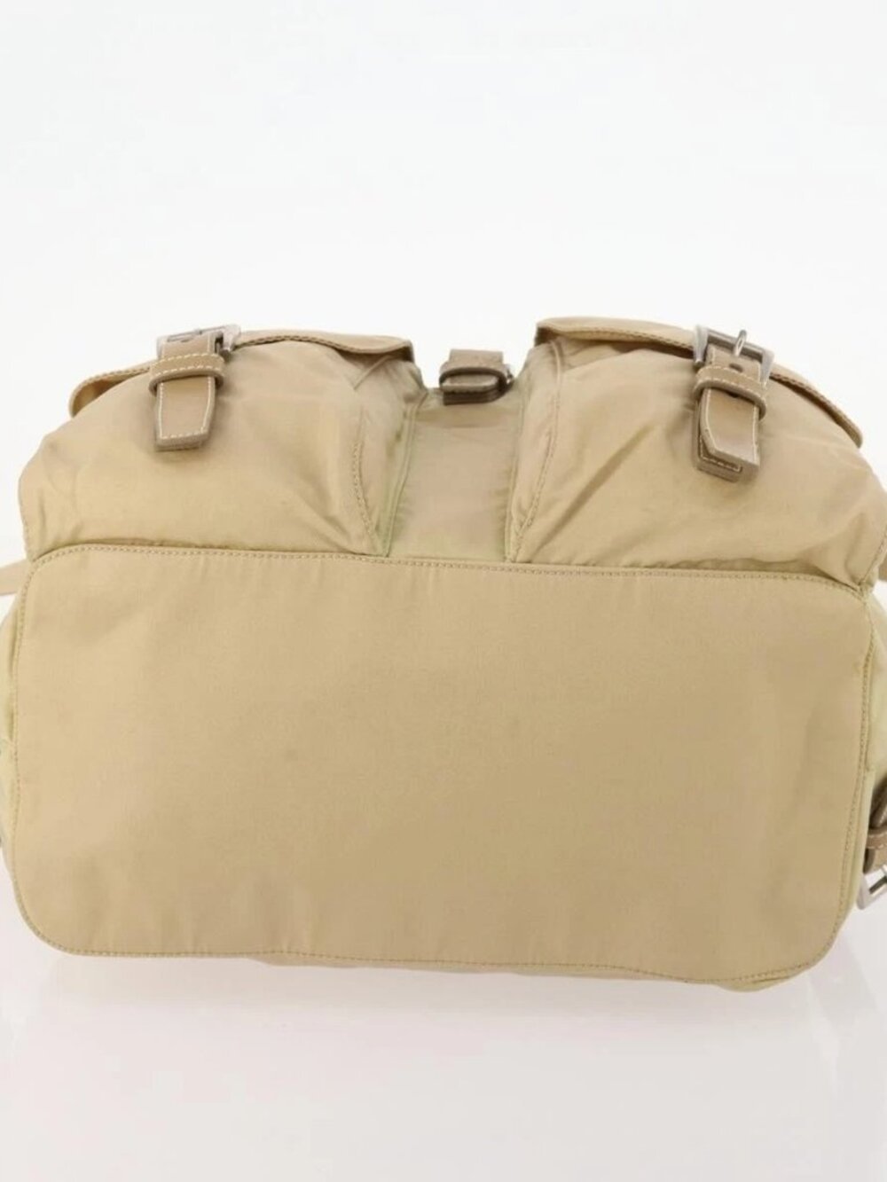 PRADA Backpack Nylon Beige Silver - Picture 7 of 16